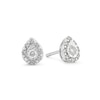 Thumbnail Image 1 of 9ct White Gold 0.15ct Total Diamond Pear Halo Earrings