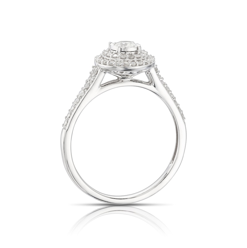 Main Image 3 of Engagement Ring 9ct White Gold Solitaire 0.33ct Diamond Ring
