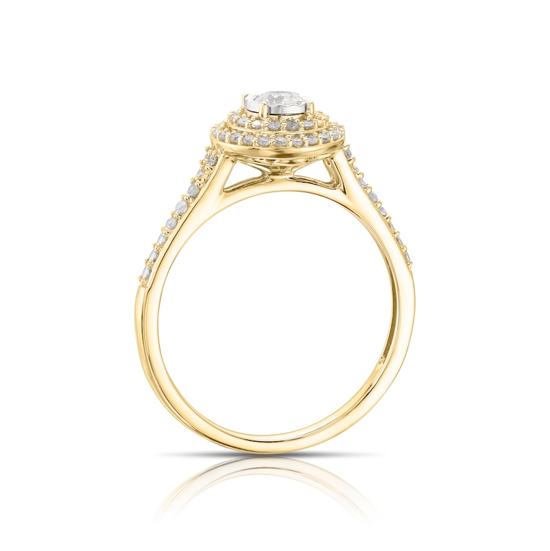 Main Image 3 of Engagement Ring 9ct Yellow Gold Solitaire 0.33ct Diamond Ring