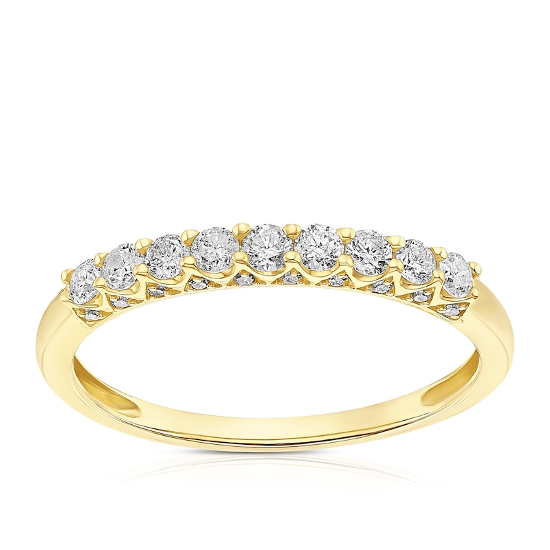 Main Image 1 of 9ct Yellow Gold 0.33ct Diamond Eternity Ring