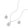 Thumbnail Image 2 of Sterling Silver 0.15ct Diamond Pendant & Stud Earrings Set