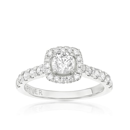 Engagement Ring The Forever Diamond Platinum 1ct Diamond Halo Ring