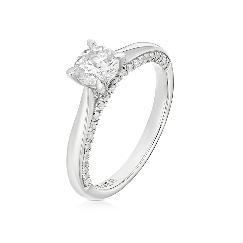Main Image 2 of Engagement Ring The Forever Diamond Platinum 1ct Diamond Halo Ring