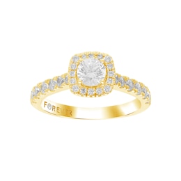 Engagement Ring The Forever Diamond 18ct Yellow Gold 1ct Diamond Halo Ring
