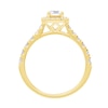 Thumbnail Image 2 of Engagement Ring The Forever Diamond 18ct Yellow Gold 1ct Diamond Halo Ring