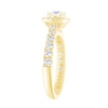 Thumbnail Image 3 of Engagement Ring The Forever Diamond 18ct Yellow Gold 1ct Diamond Halo Ring