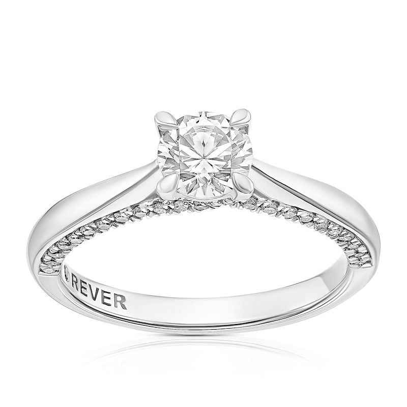 Main Image 1 of Engagement Ring The Forever Diamond Platinum 1ct Diamond Ring