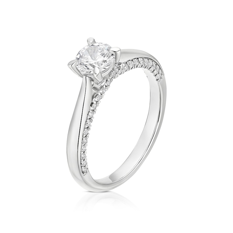 Main Image 2 of Engagement Ring The Forever Diamond Platinum 1ct Diamond Ring
