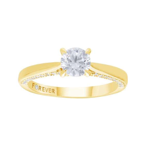 Engagement Ring The Forever Diamond 18ct Yellow Gold 1ct Dia