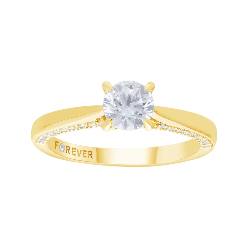 Main Image 1 of Engagement Ring The Forever Diamond 18ct Yellow Gold 1ct Diamond Ring