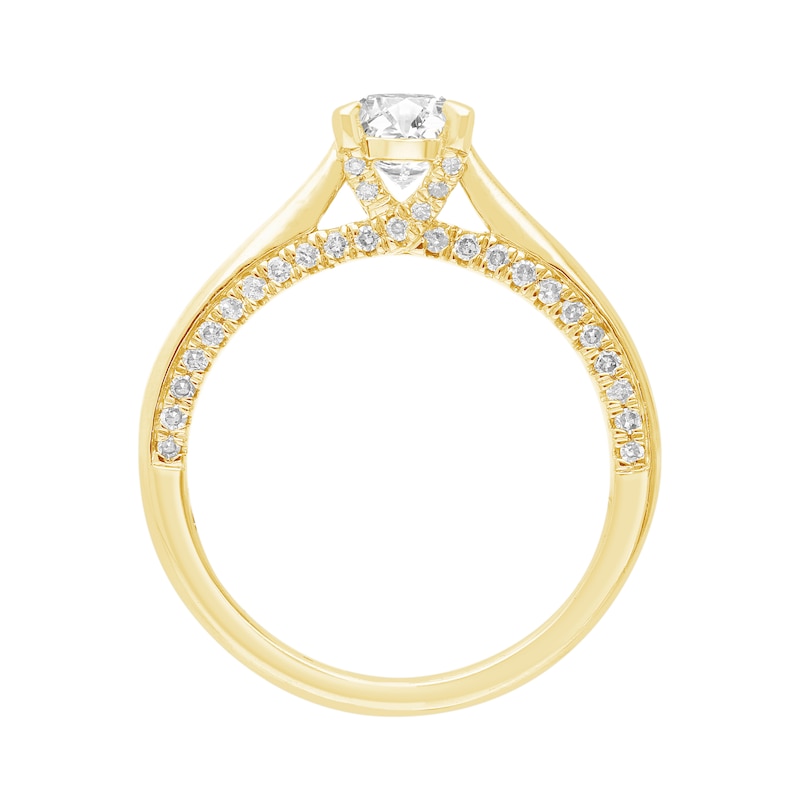 Main Image 2 of Engagement Ring The Forever Diamond 18ct Yellow Gold 1ct Diamond Ring