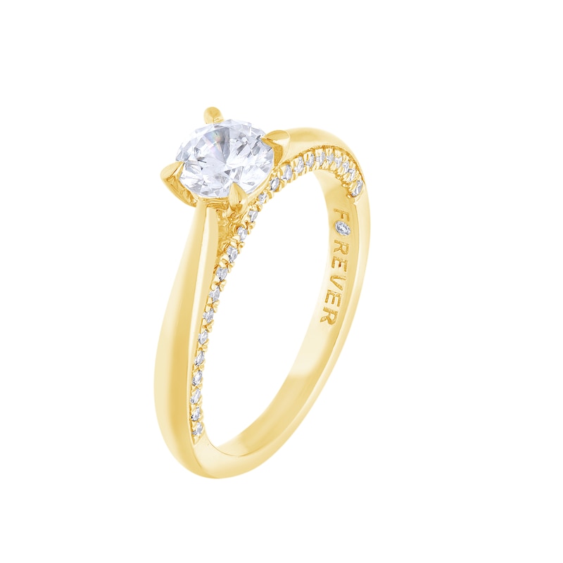 Main Image 3 of Engagement Ring The Forever Diamond 18ct Yellow Gold 1ct Diamond Ring
