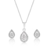 Thumbnail Image 1 of 9ct White Gold 0.20ct Diamond Pendant & Earrings Set