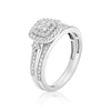 Thumbnail Image 2 of Engagement Ring Perfect Fit 9ct White Gold 0.33ct Diamond Double Halo Ring