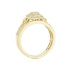 Thumbnail Image 3 of Engagement Ring Perfect Fit 9ct Yellow Gold 0.33ct Diamond Double Halo Ring
