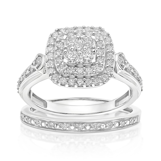 Engagement Ring Perfect Fit 9ct White Gold 0.66ct Diamond Do
