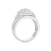 Thumbnail Image 3 of Engagement Ring Perfect Fit 9ct White Gold 0.66ct Diamond Double Halo Ring