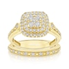 Thumbnail Image 1 of Engagement Ring Perfect Fit 9ct Yellow Gold 0.66ct Diamond Double Halo Ring