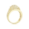 Thumbnail Image 3 of Engagement Ring Perfect Fit 9ct Yellow Gold 0.66ct Diamond Double Halo Ring