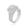 Thumbnail Image 2 of Engagement Ring Perfect Fit 9ct White Gold 1ct Diamond Double Halo Ring