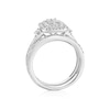 Thumbnail Image 3 of Perfect Fit Sterling Silver with Platinum Plating 0.50ct Diamond Rectangle Bridal Set