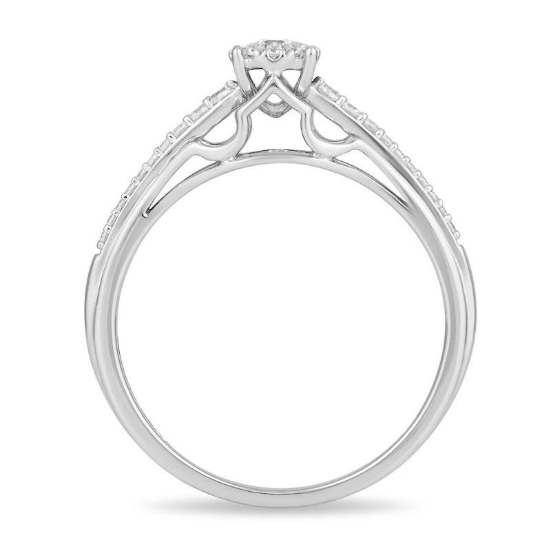 Main Image 3 of Enchanted Disney Fine Jewellery 0.20ct Diamond Aurora Ring