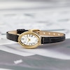 Thumbnail Image 5 of Timex Cavatina Women's Gold-Tone Case & Black Leather Strap Watch