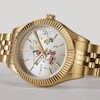 Thumbnail Image 2 of Timex Legacy x Peanuts Gold Tone Stainless Steel Bracelet Watchwith Snoopy on Roller Skates