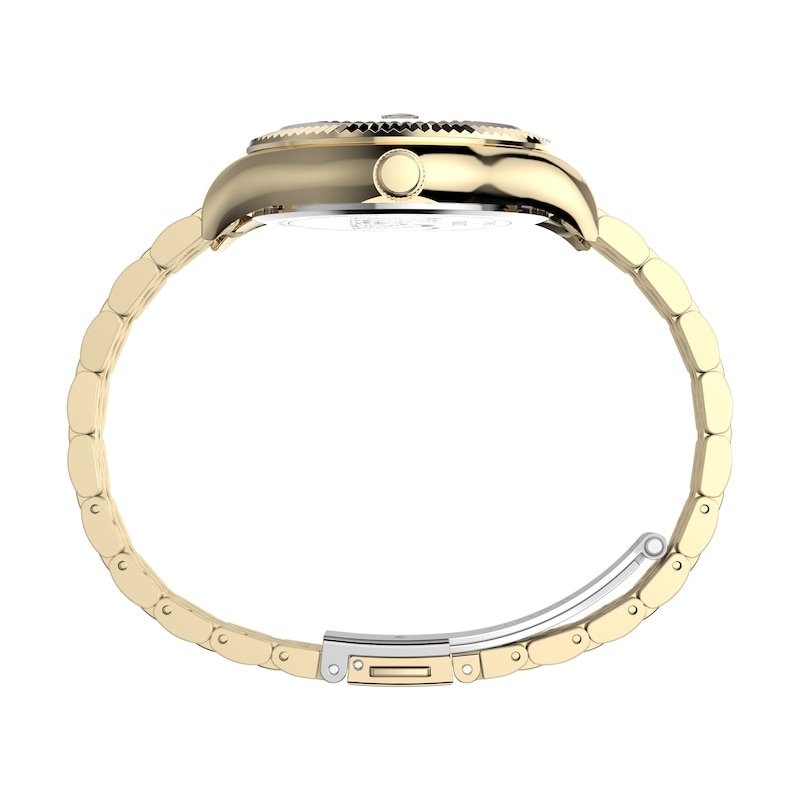Main Image 3 of Timex Legacy x Peanuts Gold Tone Stainless Steel Bracelet Watchwith Snoopy on Roller Skates