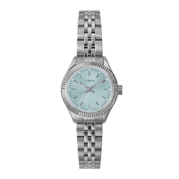 Timex Legacy Mini Light Blue Dial Silver Tone Stainless Steel Bracelet Watch