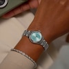 Thumbnail Image 2 of Timex Legacy Mini Light Blue Dial Silver Tone Stainless Steel Bracelet Watch