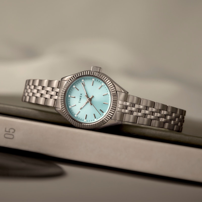 Main Image 4 of Timex Legacy Mini Light Blue Dial Silver Tone Stainless Steel Bracelet Watch