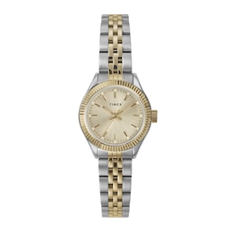 Timex Legacy Mini Gold Dial Two Tone Stainless Steel Bracelet Watch