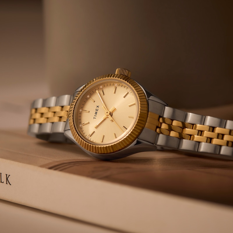 Main Image 2 of Timex Legacy Mini Gold Dial Two Tone Stainless Steel Bracelet Watch