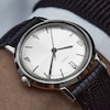 Thumbnail Image 3 of Timex Marlin Hand Wound Silver Dial & Black Leather Strap Watch