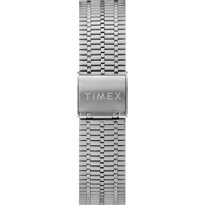 Main Image 3 of Timex Q Diver Inspired Reissue Luminescent Blue & Red Case Woven Stainless Steel Bracelet Watch