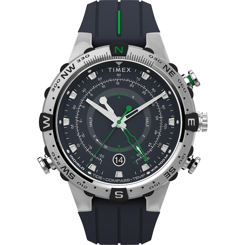 Main Image 1 of Timex Tide-Temp-Compass Blue Dial & Blue Silicone Strap Watch