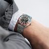 Thumbnail Image 2 of Timex Q GMT Men's Black Dial & Rotating Red & Blue Bezel Stainless Steel Bracelet Watch
