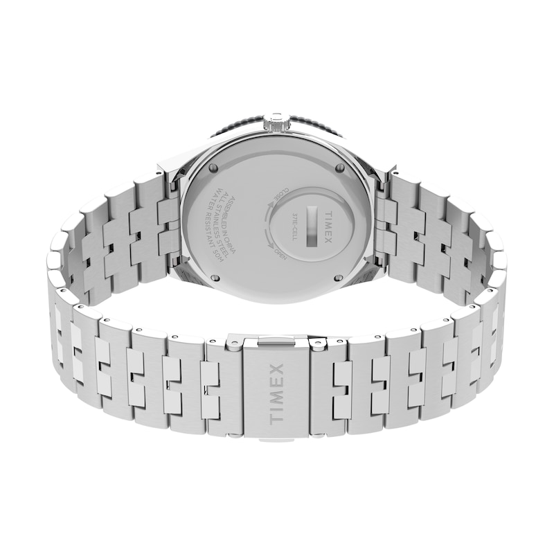 Main Image 5 of Timex Q GMT Men's Black Dial & Rotating Red & Blue Bezel Stainless Steel Bracelet Watch