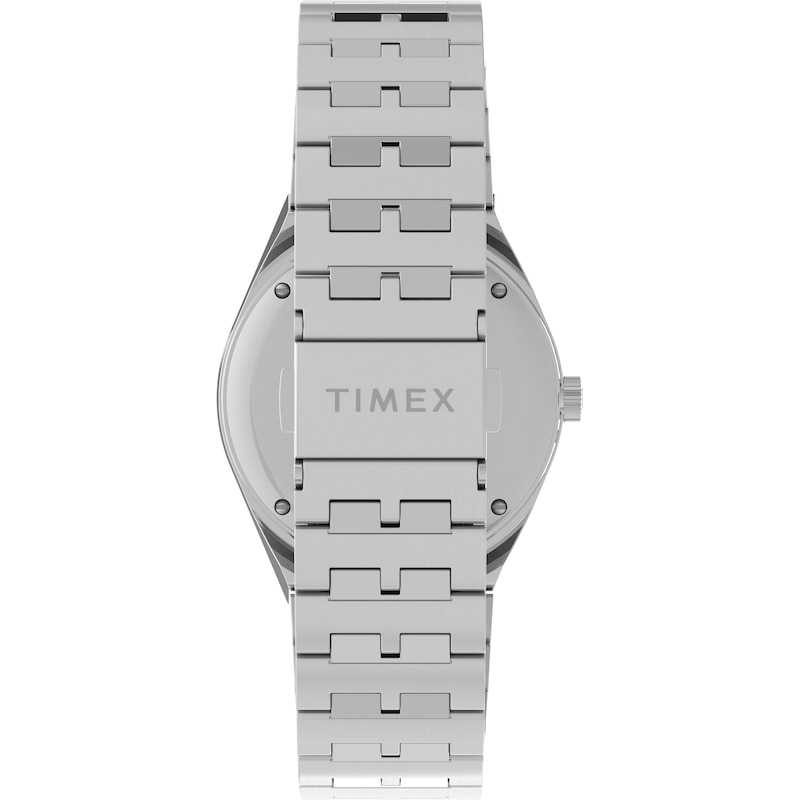 Main Image 7 of Timex Q GMT Men's Black Dial & Rotating Red & Blue Bezel Stainless Steel Bracelet Watch