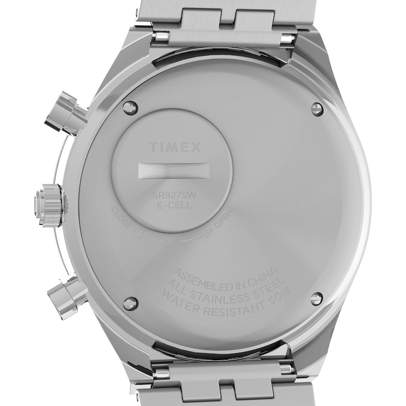 Main Image 5 of Timex Q Diver Inspired Chronograph Black Dial Silver Tone Stainless Steel Bracelet Watch