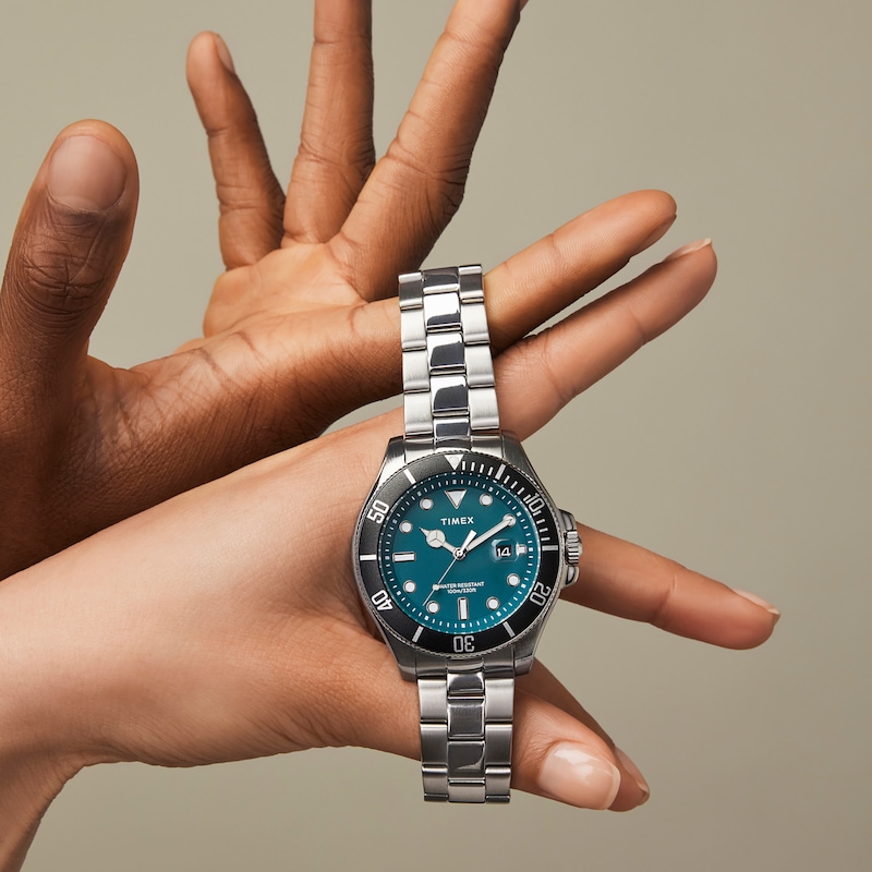 Main Image 2 of Timex Harborside Coast Black Aventurine Dial Silver Tone Stainless Steel Bracelet Watch