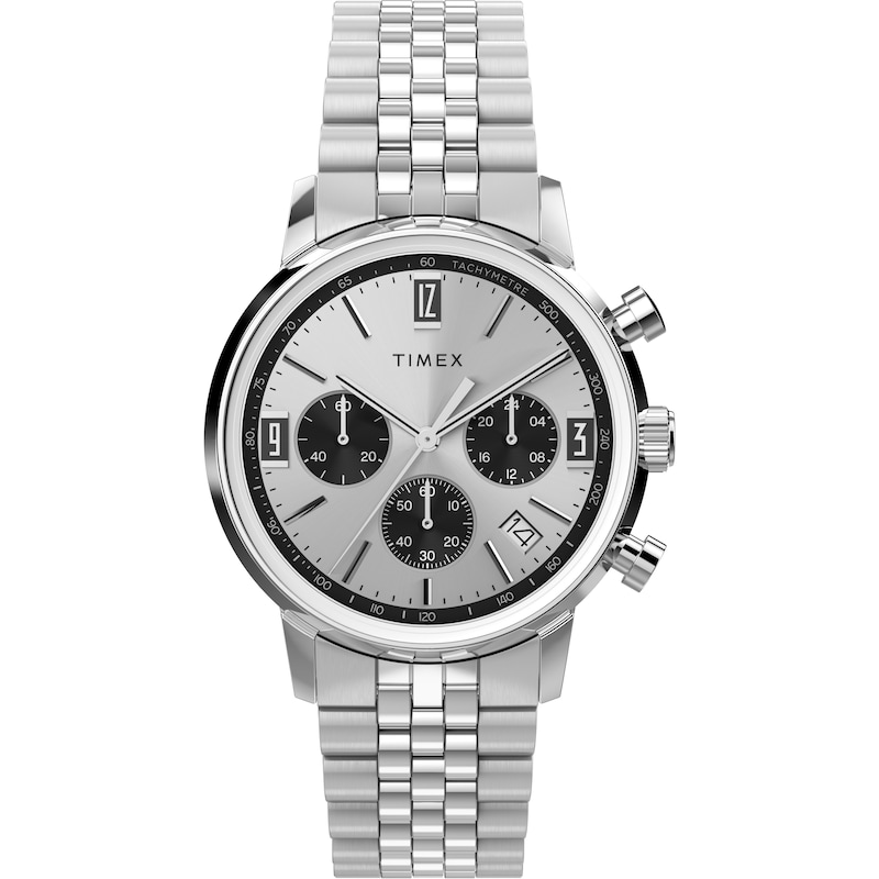 Main Image 1 of Timex Marlin Quartz Chronograph Silver Dial Stainless Steel Bracelet Watch