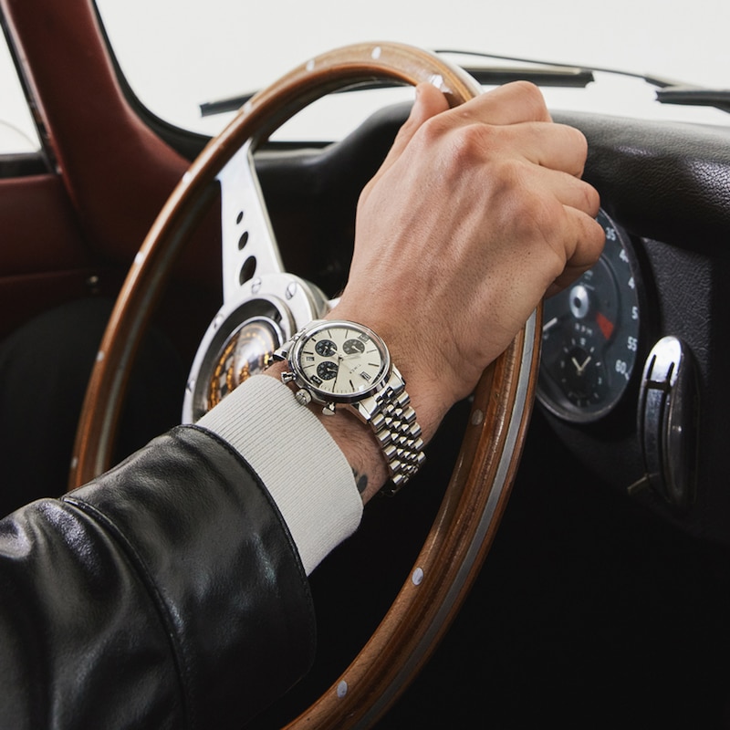 Main Image 3 of Timex Marlin Quartz Chronograph Silver Dial Stainless Steel Bracelet Watch