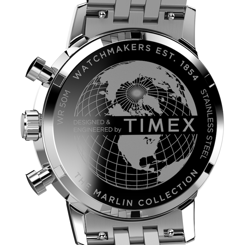 Main Image 8 of Timex Marlin Quartz Chronograph Silver Dial Stainless Steel Bracelet Watch