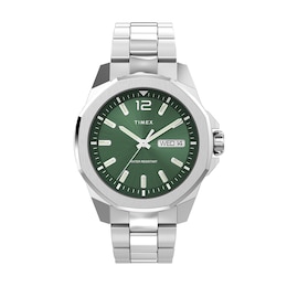 Timex Essex Avenue 46 Green Dial Stainless Steel Bracelet Watch