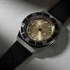 Thumbnail Image 3 of Timex M79 Automatic Amber Tone Dial Black Synthetic Rubber Strap Watch