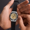 Thumbnail Image 4 of Timex M79 Automatic Amber Tone Dial Black Synthetic Rubber Strap Watch
