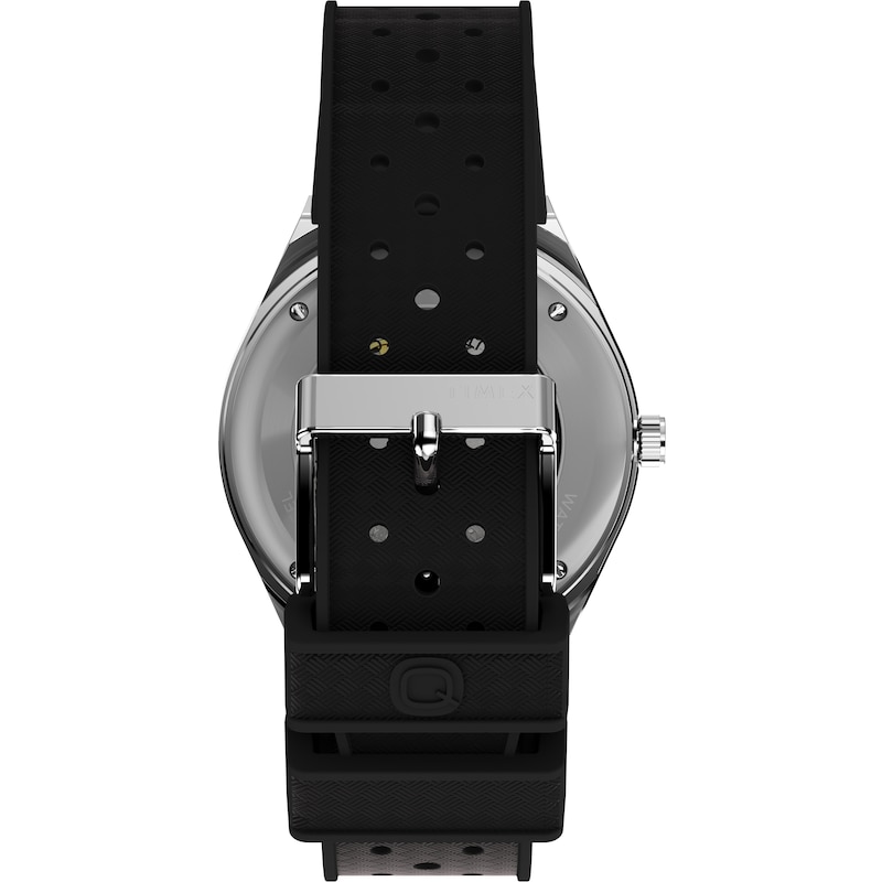 Main Image 6 of Timex M79 Automatic Amber Tone Dial Black Synthetic Rubber Strap Watch
