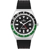 Thumbnail Image 1 of Timex Q GMT Men's Black Dial Green Accented Case & Black Synthetic Rubber Strap Watch